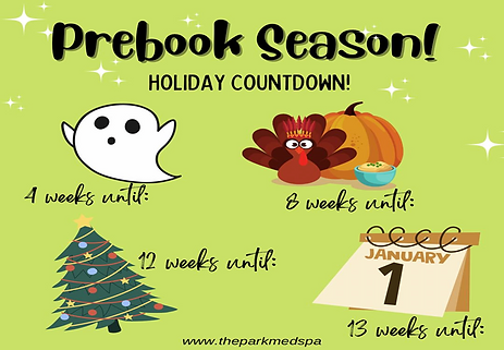 OCTOBER NEWSLETTER & SPECIALS 1 PREBOOK SEASON IS HERE october blog thepark medspa in Highland Park NJ | OCTOBER NEWSLETTER & SPECIALS